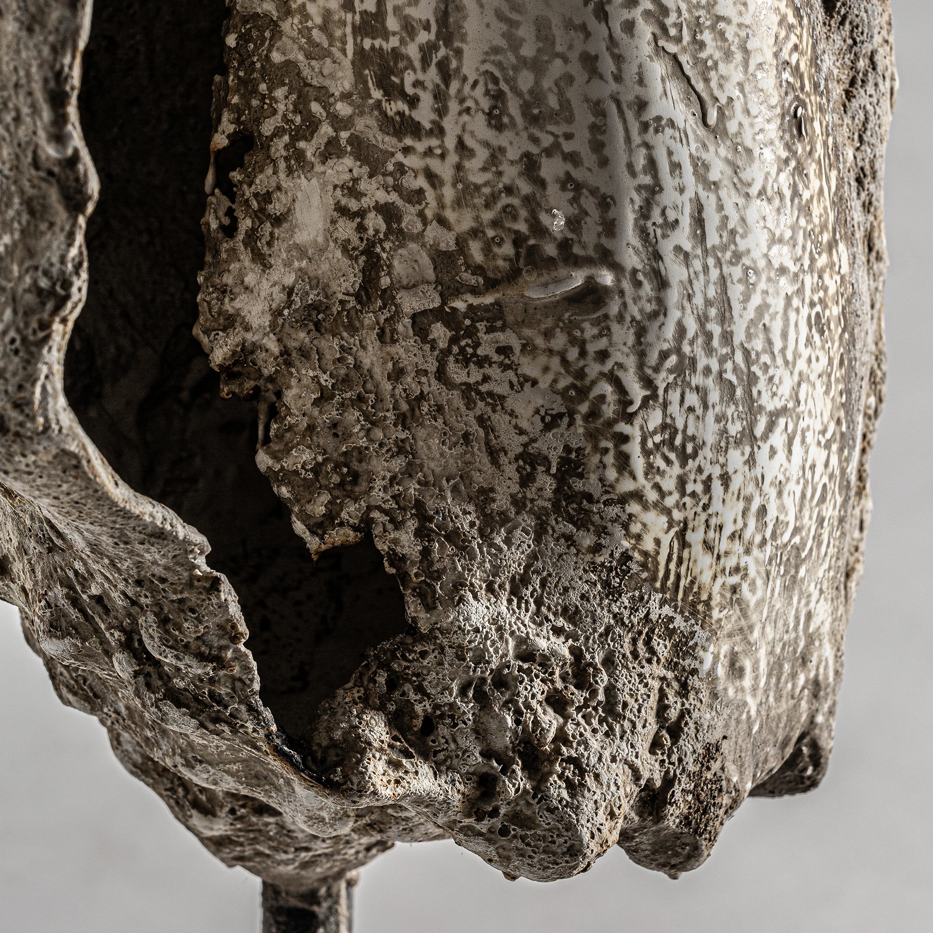 Sculptura Decorativa din Rasina si Fier, Alb-crem, 30x25x132 cm, Stil Etnic - VicalHome 32629 [7]