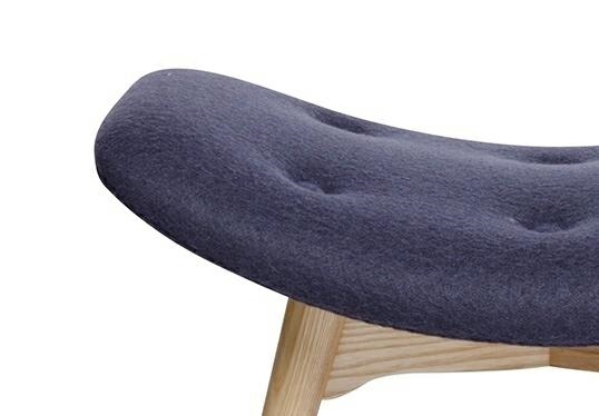 Taburet Contour, Țesătură Gri - King Home [2]