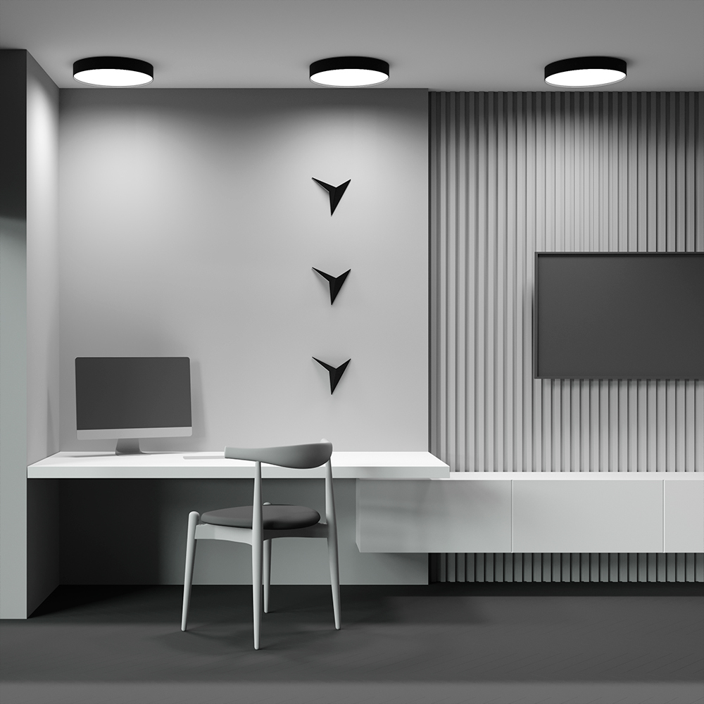 Plafonieră Zon, Aluminiu Negru, 45W, MAYTONI C032CL-45W3K-RD-B [3]