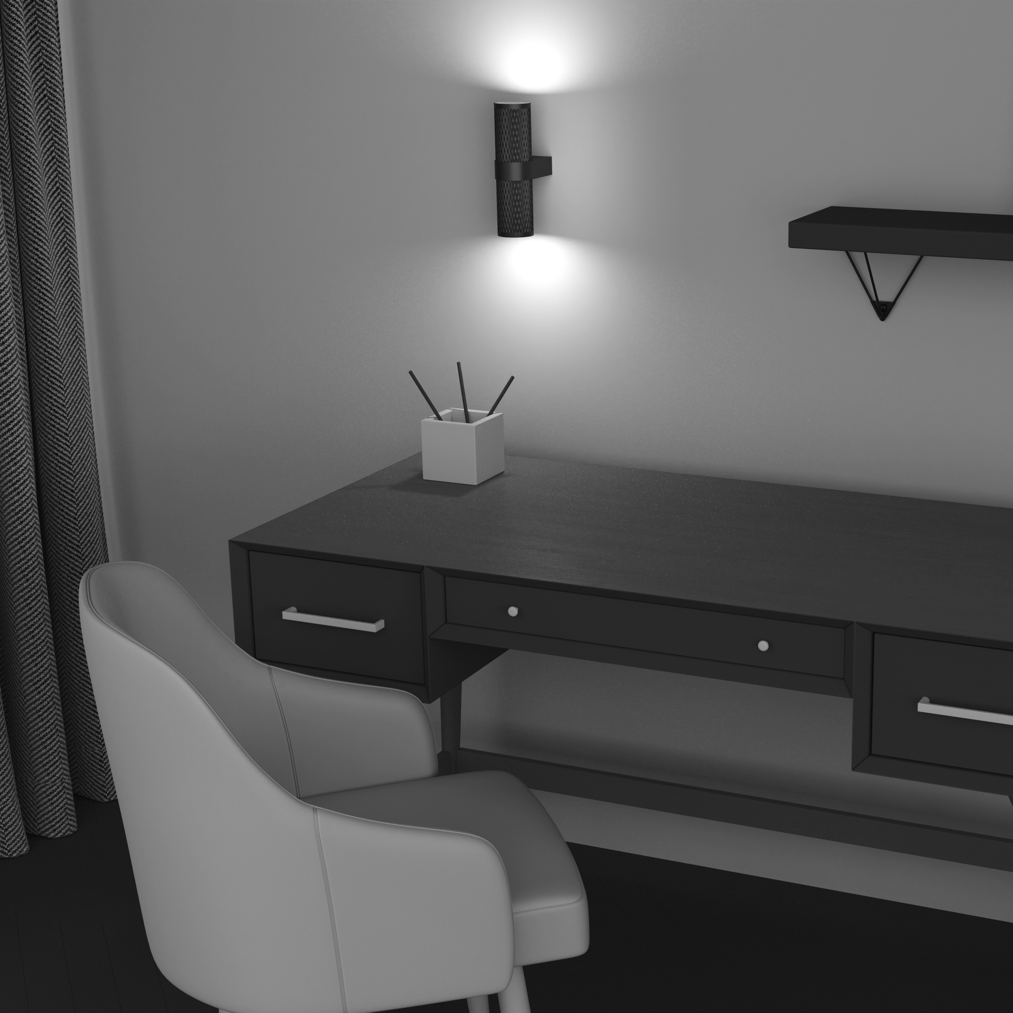 Aplică de perete Focus Design, Aluminiu Negru, 10W, MAYTONI C069WL-02B [2]