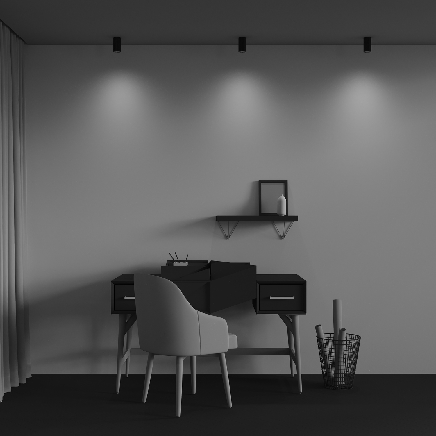 Plafonieră Calipso, Aluminiu Negru, 10W, MAYTONI C106CL-01-GU10-B [2]