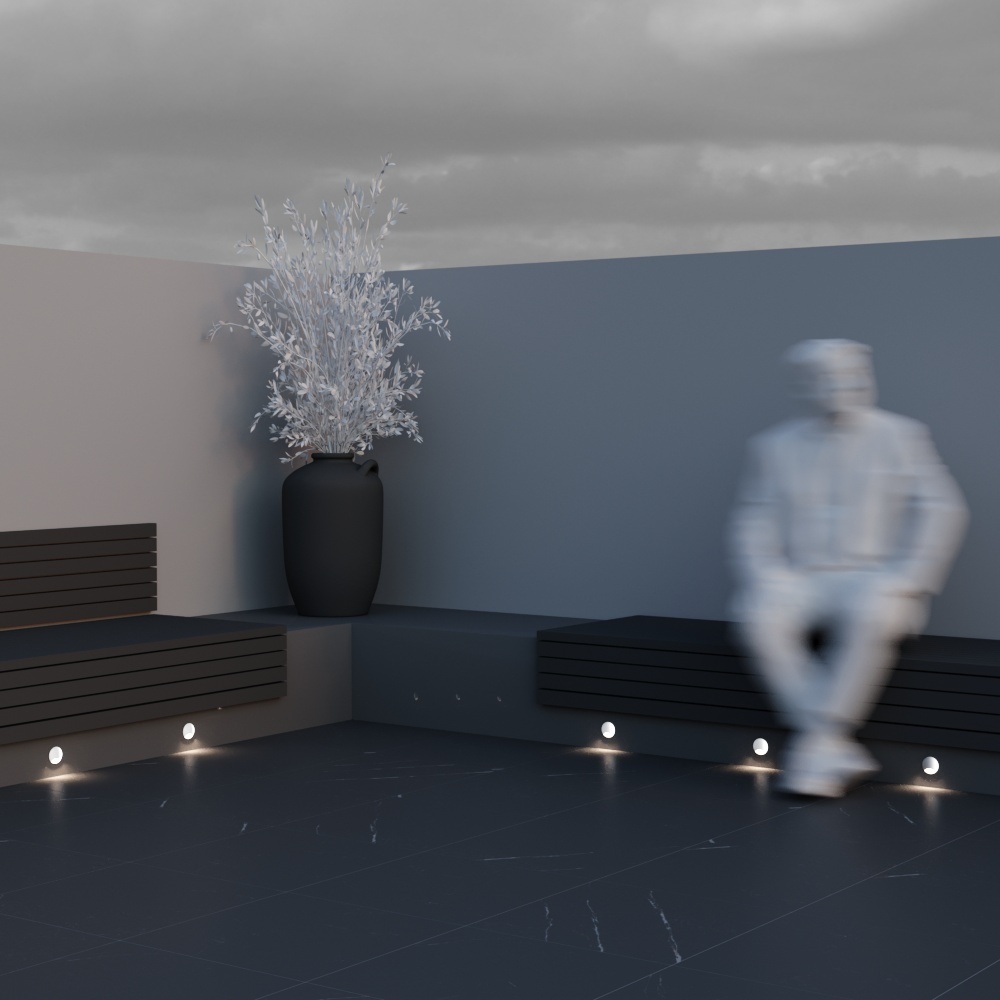 Corp de iluminat încastrat de exterior Biscotti, Aluminiu Alb, 3W, MAYTONI O035-L3W3K [3]