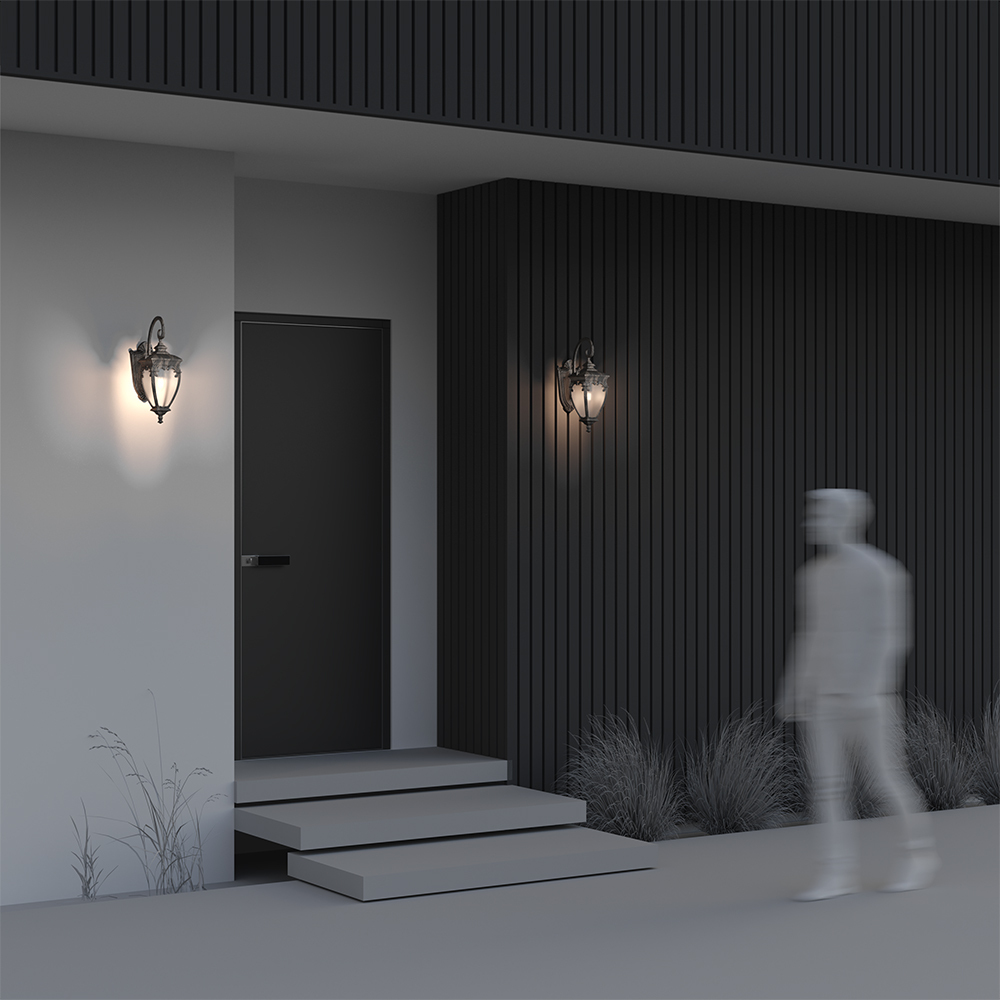 Aplică de exterior Fleur, Aluminiu Negru cu auriu, 60W, MAYTONI O414WL-01GB [2]