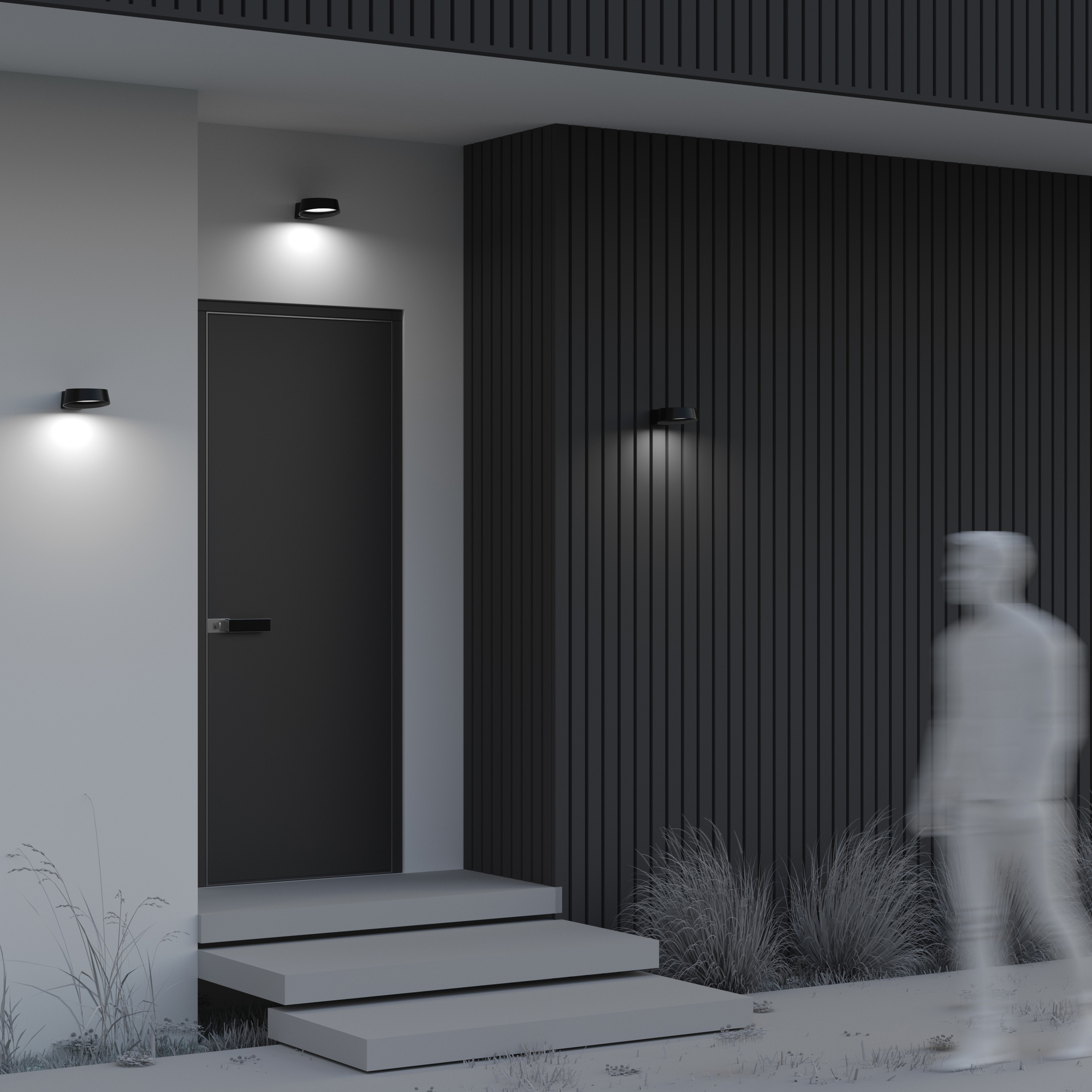 Aplică de exterior Share, Aluminiu și sticlă Grafit, 12W, MAYTONI O443WL-L12GF3K [3]