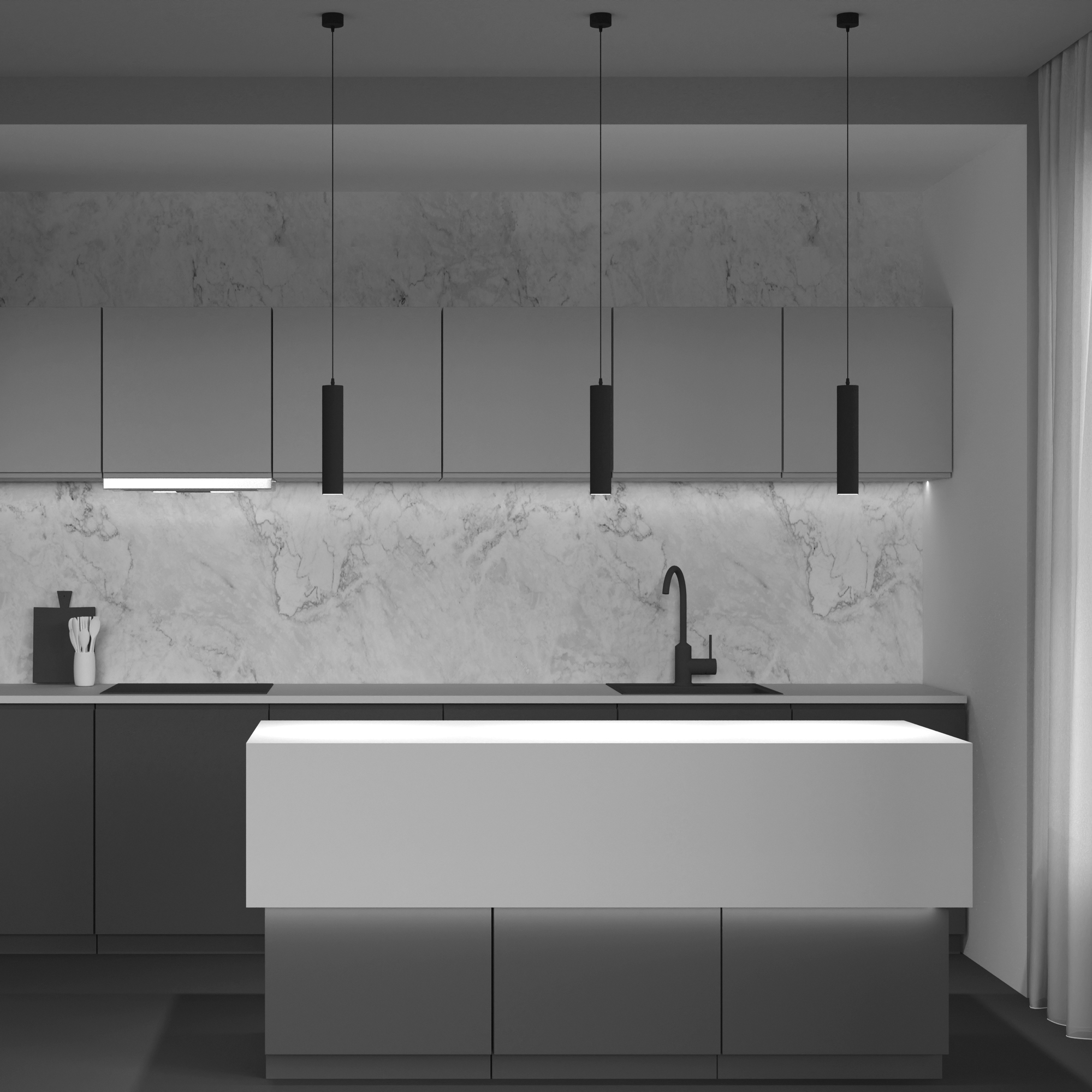 Corp de iluminat suspendat Focus, Aluminiu Negru, 10W, MAYTONI P075PL-01B [2]