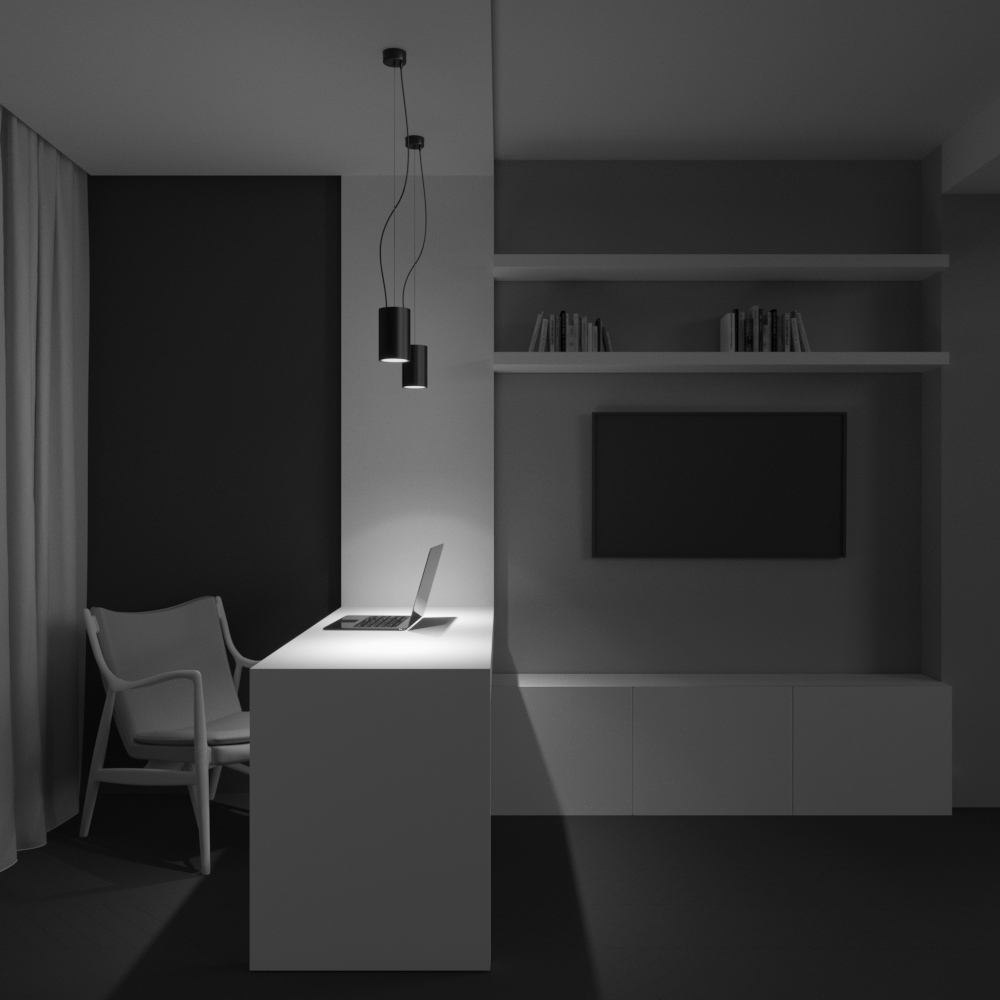 Corp de iluminat suspendat Efir, Aluminiu Negru, 25W, MAYTONI P089PL-25W3K-B [3]