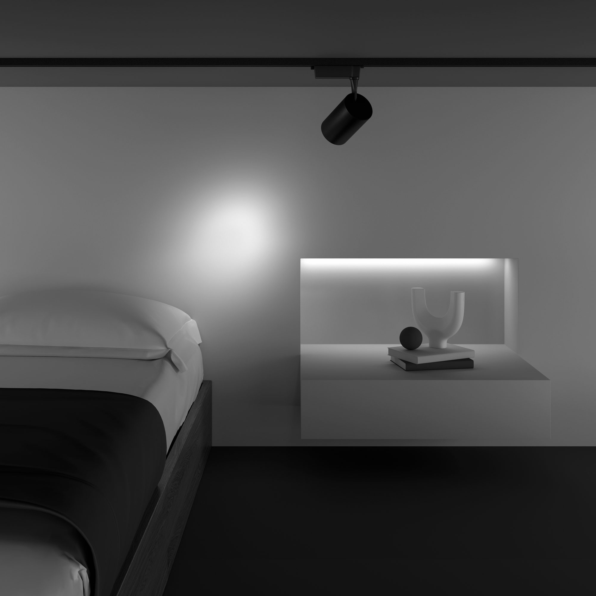 Corp de iluminat pe șină Vuoro, Aluminiu Negru, 15W, MAYTONI TR003-1-15W4K-S-B [3]