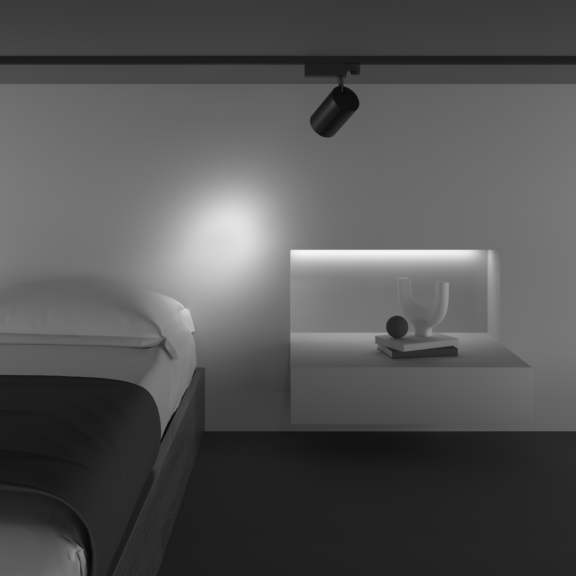 Corp de iluminat pe șină Vuoro, Aluminiu Negru, 20W, MAYTONI TR029-3-20W3K-S-B [3]