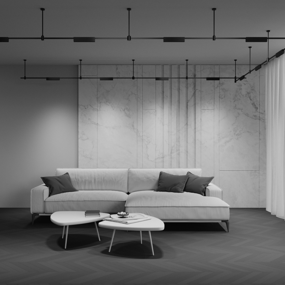 Corp de iluminat pe șină Points Negru Aluminiu 12W MAYTONI TR150-1-12W3K-M-B-DE [3]