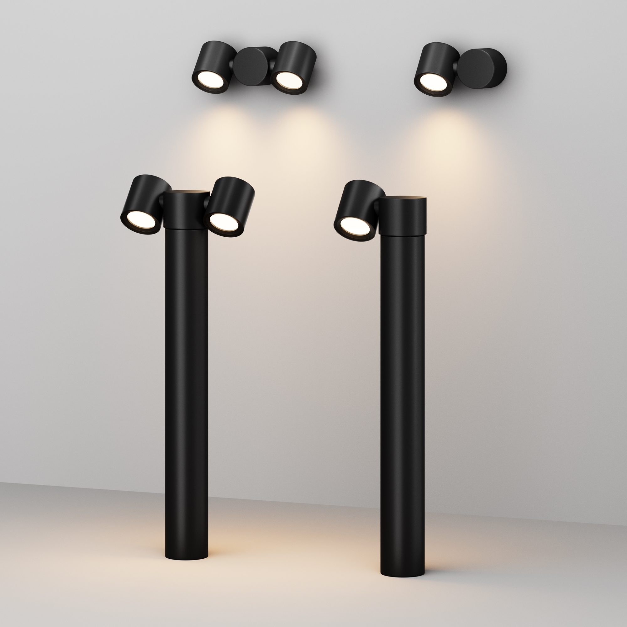 Aplică de exterior Wall Street, Aluminiu Negru, 50W, MAYTONI O010WL-02B [3]