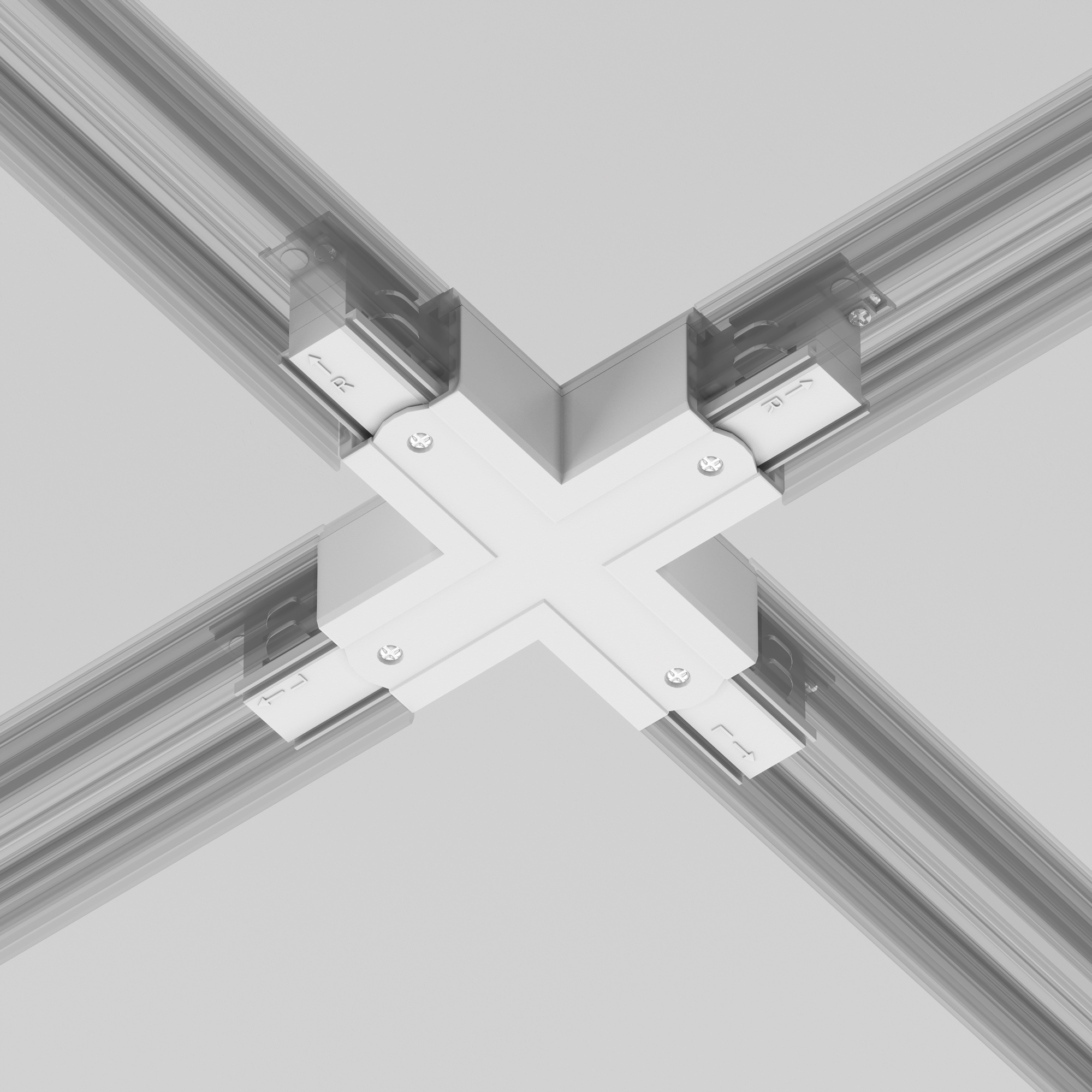 Componente sub tensiune pentru sisteme de iluminat Accesorii pentru șine Trinity, Plastic Alb, -W, MAYTONI TRA005CX-31W [2]