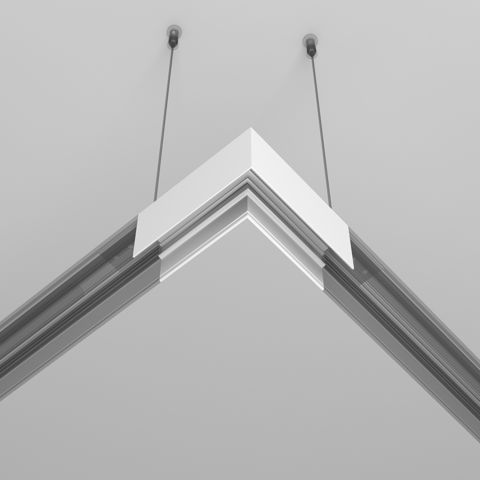 Componente pentru sistem de șină cu montaj pe suprafață Accesorii pentru șine Exility, Aluminiu Alb, -W, MAYTONI TRA034HCL-41W [2]