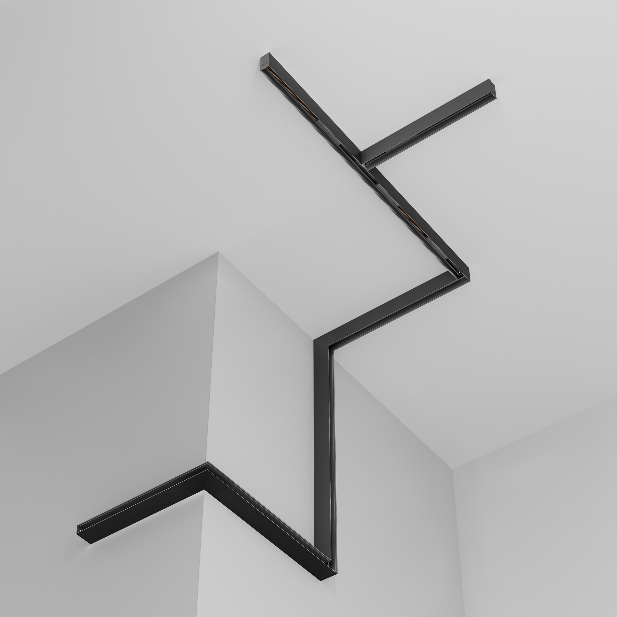 Șină cu montaj pe suprafață/suspendat Sisteme de șine Exility, Aluminiu Negru, -W, MAYTONI TRX034-412B [2]