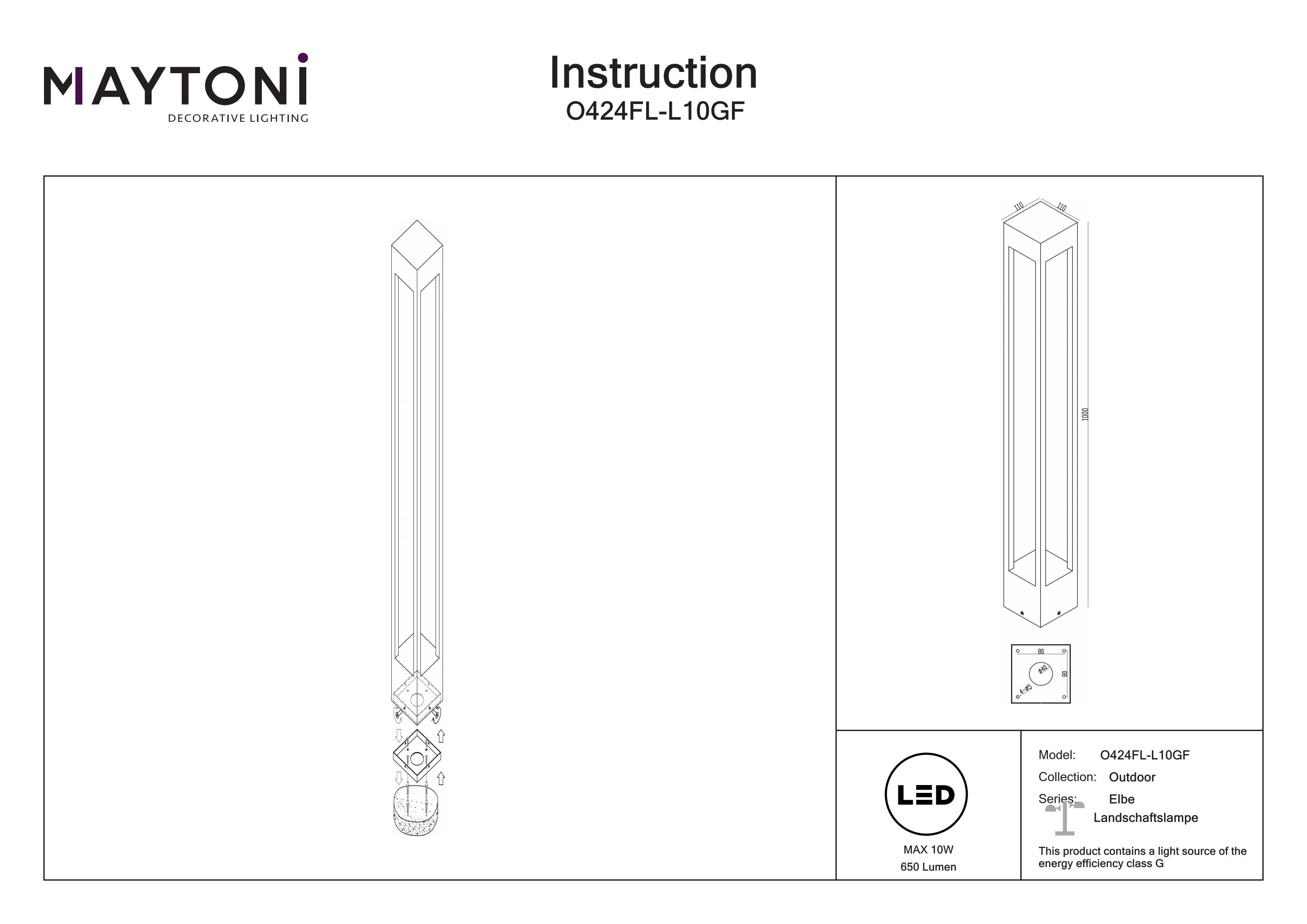 Corp de iluminat peisagistic Elbe, Aluminiu Grafit, 10W, MAYTONI O424FL-L10GF [5]