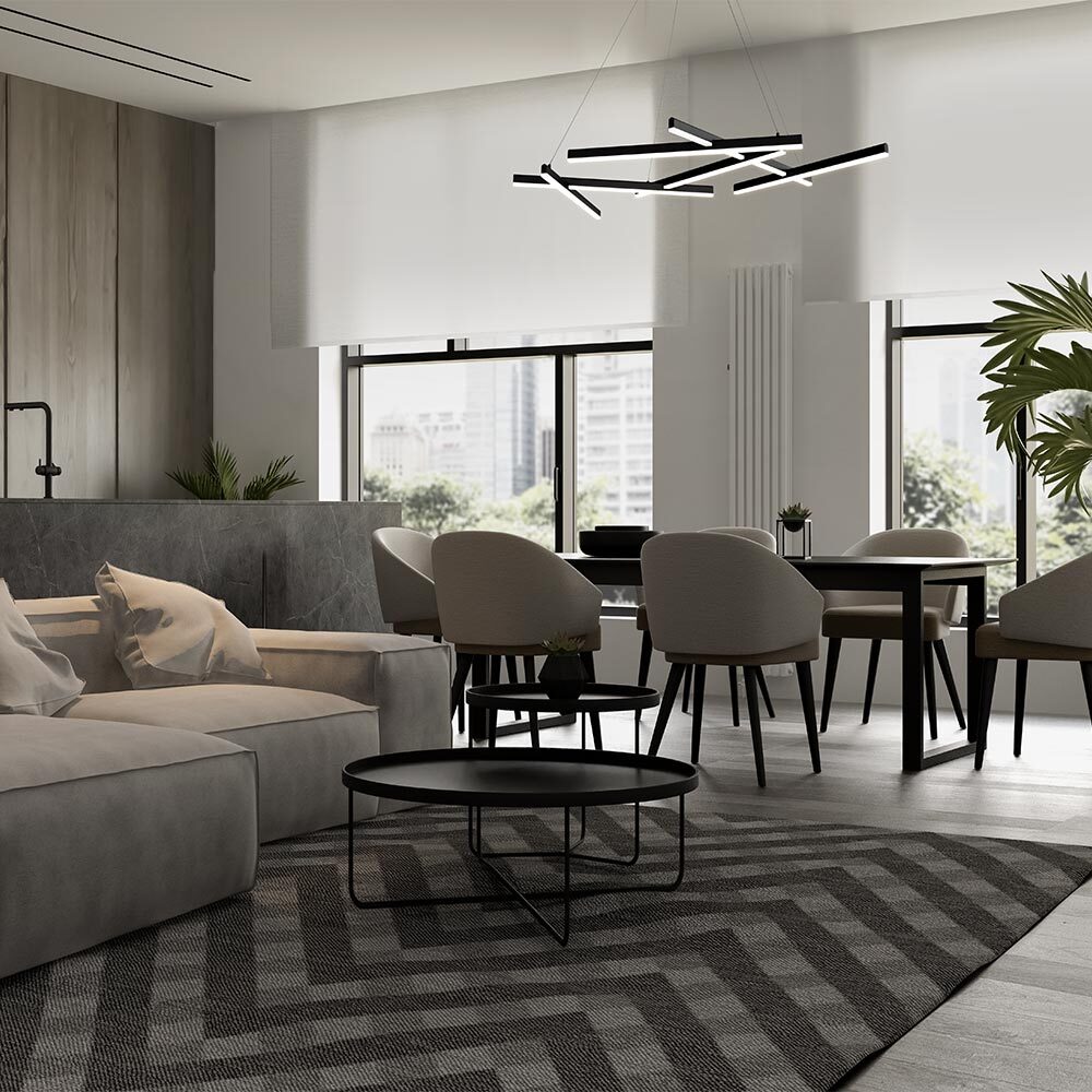 Corp de iluminat suspendat Line, Aluminiu Negru, 79W, MAYTONI MOD016PL-L75B [4]