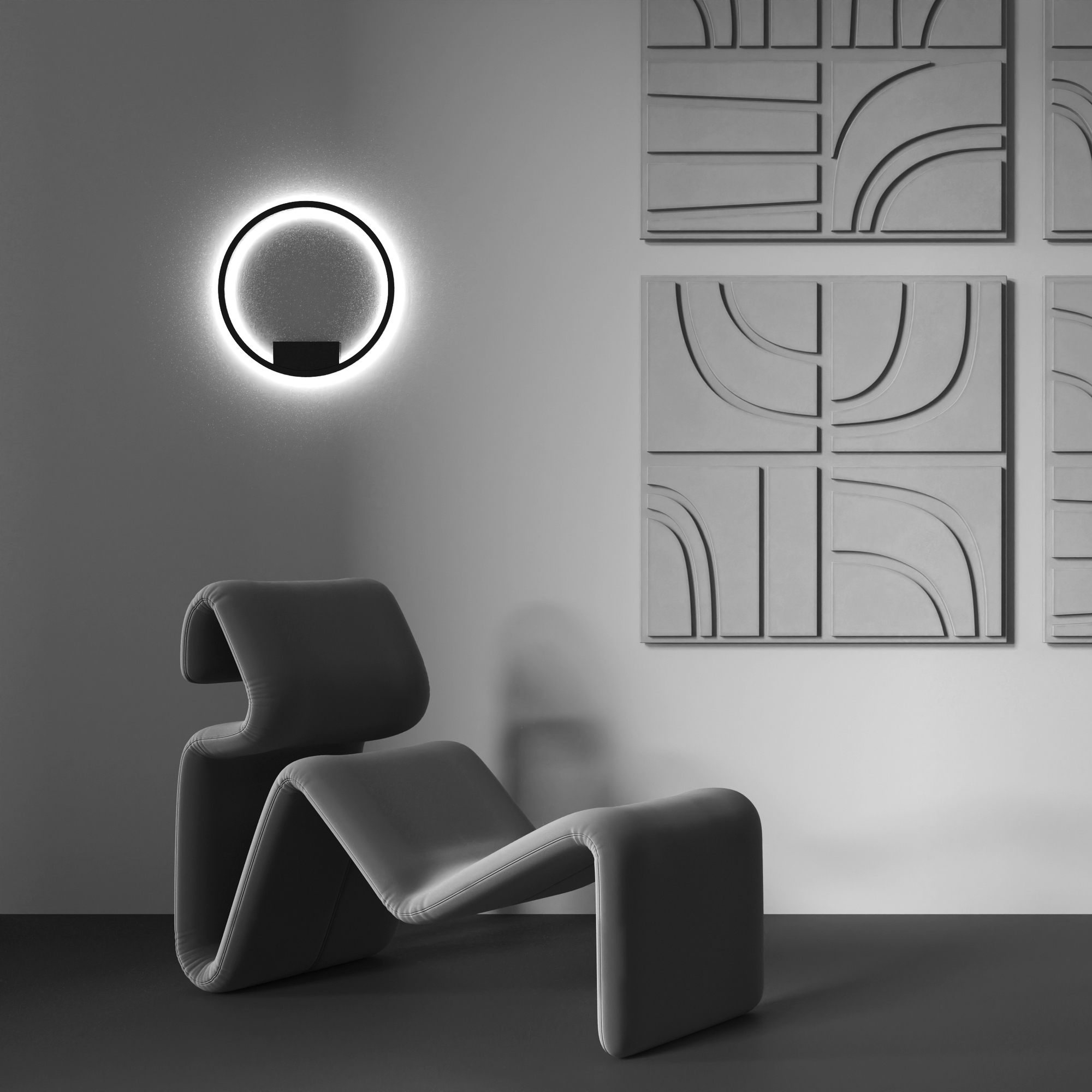 Aplică de perete Rim, Aluminiu Negru, 23W, MAYTONI MOD058WL-L25BK [3]