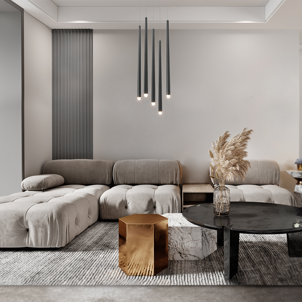 Corp de iluminat suspendat Cascade, Aluminiu Negru, 30W, MAYTONI MOD132PL-L28BK2 [4]