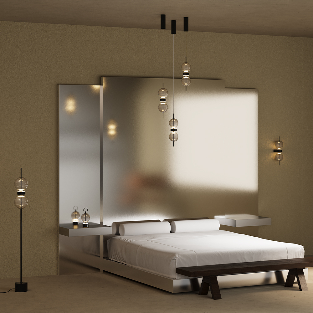 Lampadar DOUBLE MOON, Metal Negru, 15W, MAYTONI MOD478FL-L15B3K [7]