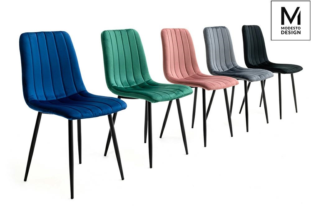 Scaun Lara 44x55x87 cm, Catifea și Metal Verde - MODESTO [8]