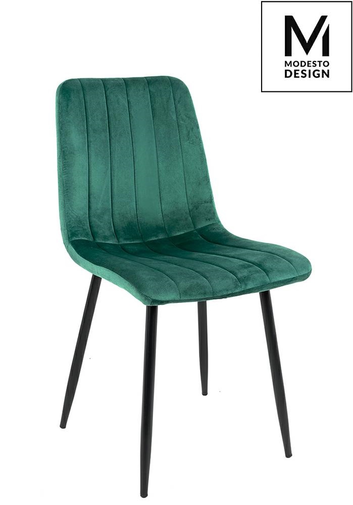 Scaune - Scaun Lara 44x55x87 cm, Catifea și Metal Verde - MODESTO