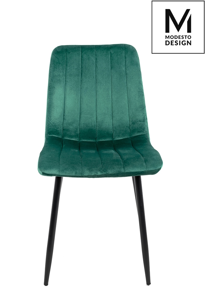 Scaun Lara 44x55x87 cm, Catifea și Metal Verde - MODESTO [2]