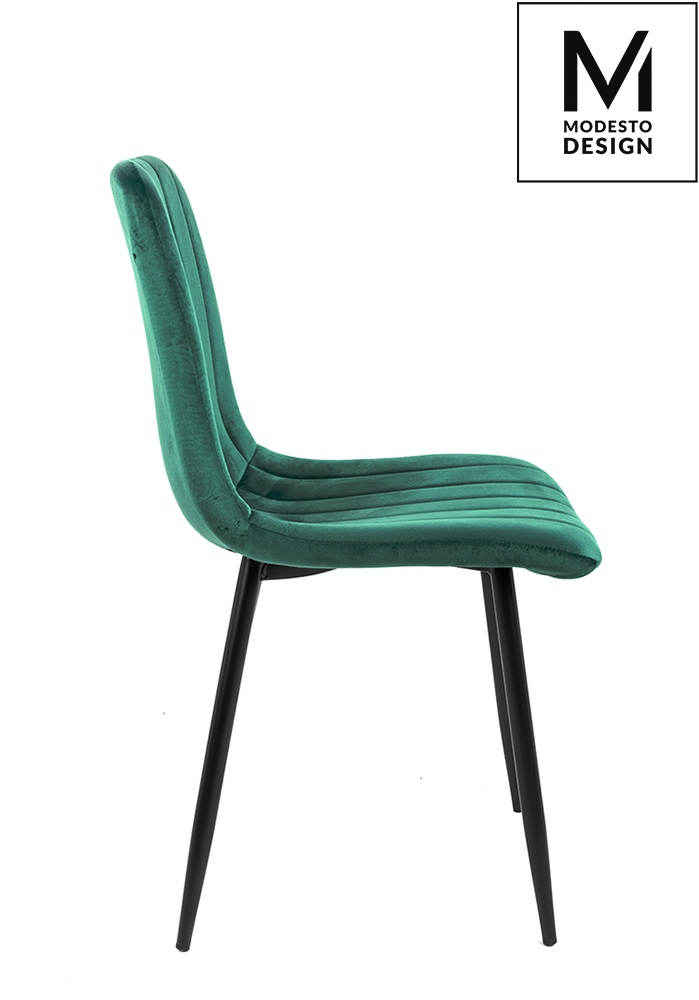 Scaun Lara 44x55x87 cm, Catifea și Metal Verde - MODESTO [3]