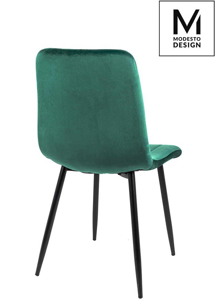 Scaun Lara 44x55x87 cm, Catifea și Metal Verde - MODESTO [4]