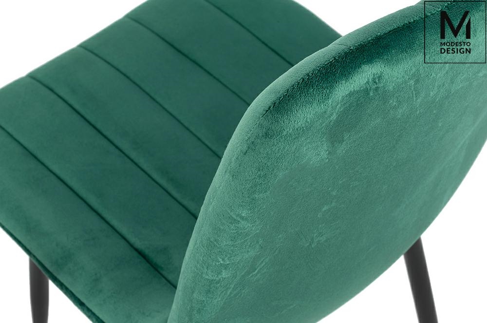 Scaun Lara 44x55x87 cm, Catifea și Metal Verde - MODESTO [5]