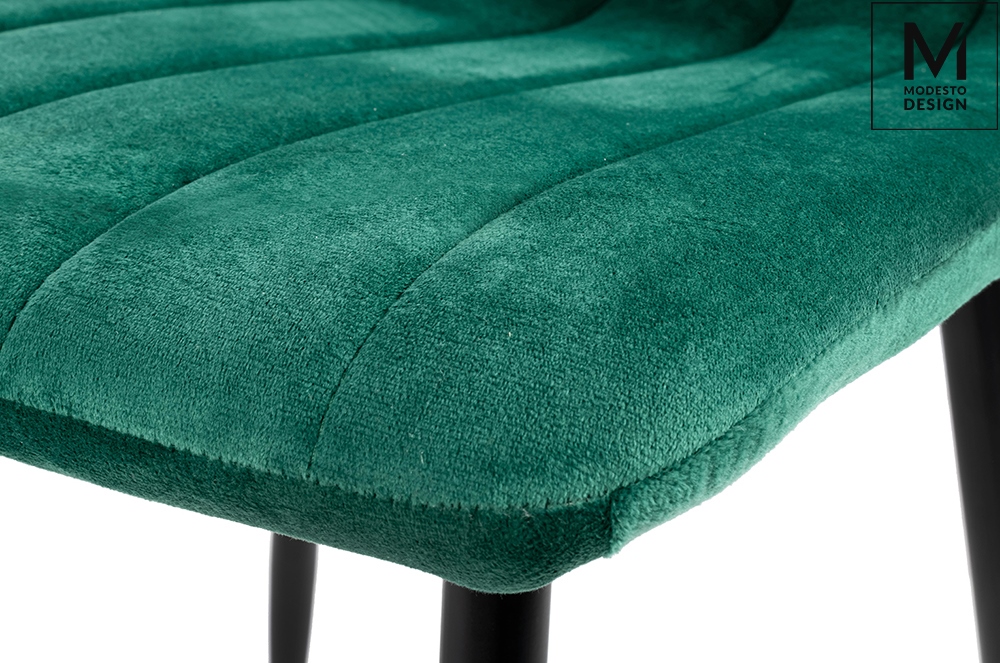Scaun Lara 44x55x87 cm, Catifea și Metal Verde - MODESTO [6]