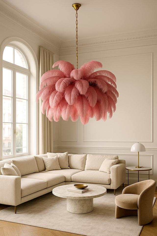Pendul Tiffany 135x135x200 cm, Roz - Moosee [11]