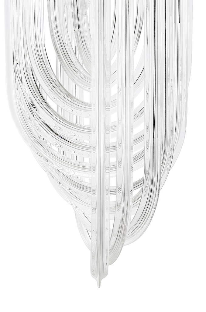 Pendul Murano S 22x22x140 cm, Sticlă Argintiu - Moosee [5]