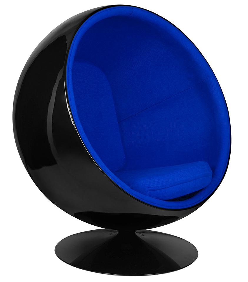 Produse - Fotoliu Ball Black 102x73x122 cm, Metal Lucios - King Home