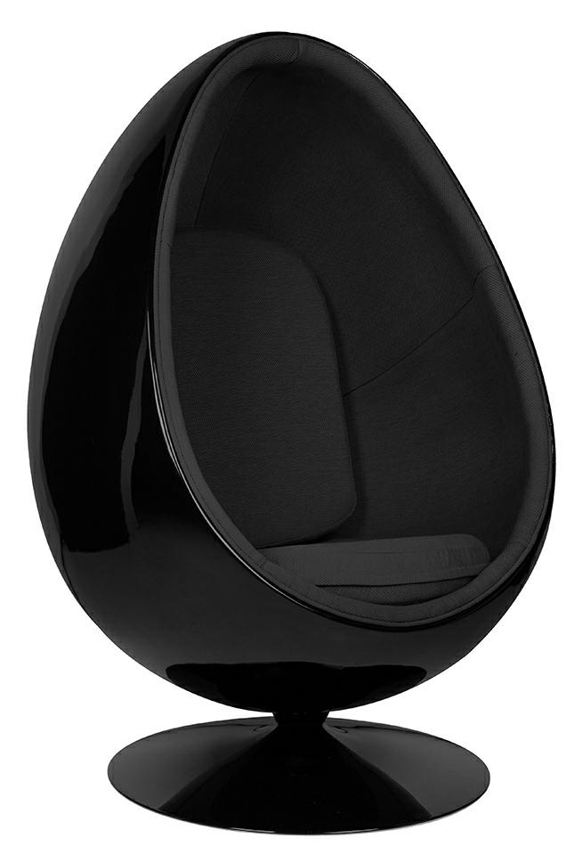 Produse - Fotoliu Ovalia Black 90x80x132 cm, Metal Negru Lucios - King Home