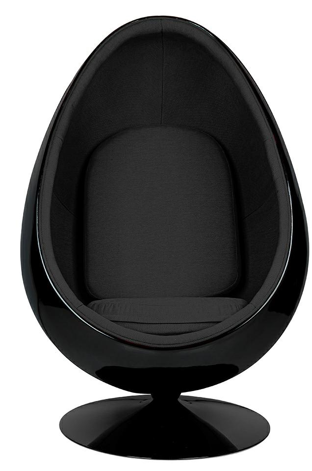 Fotoliu Ovalia Black 90x80x132 cm, Metal Negru Lucios - King Home [4]