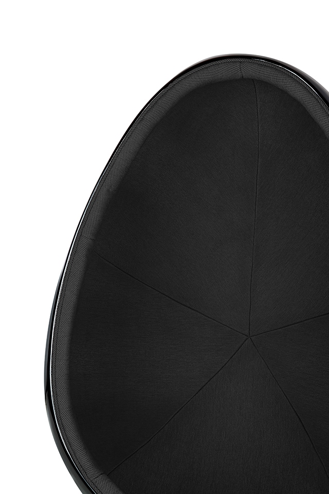 Fotoliu Ovalia Black 90x80x132 cm, Metal Negru Lucios - King Home [6]