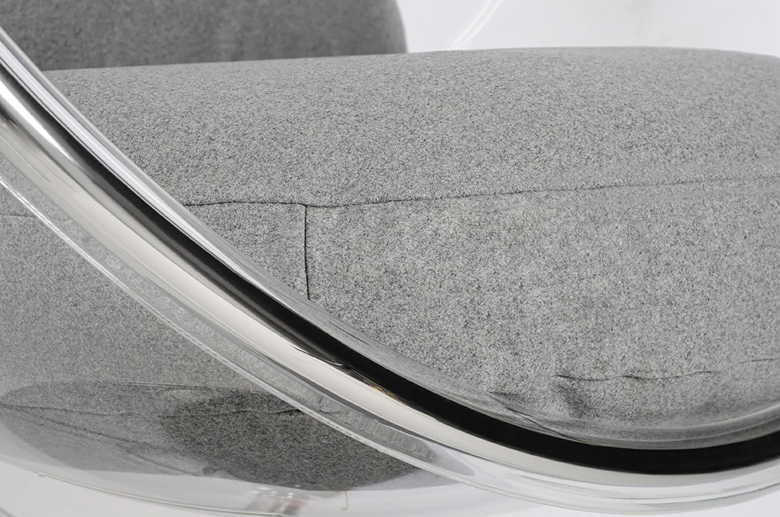 Fotoliu Bubble 115x100x295 cm, Acril Gri Deschis - King Home [2]