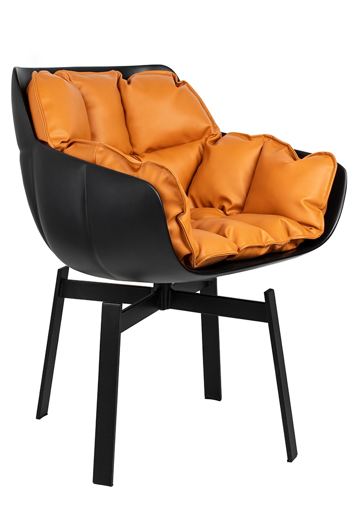 Scaune - Scaun Shiba 62x60x82,5 cm, Maro, Negru - King Home