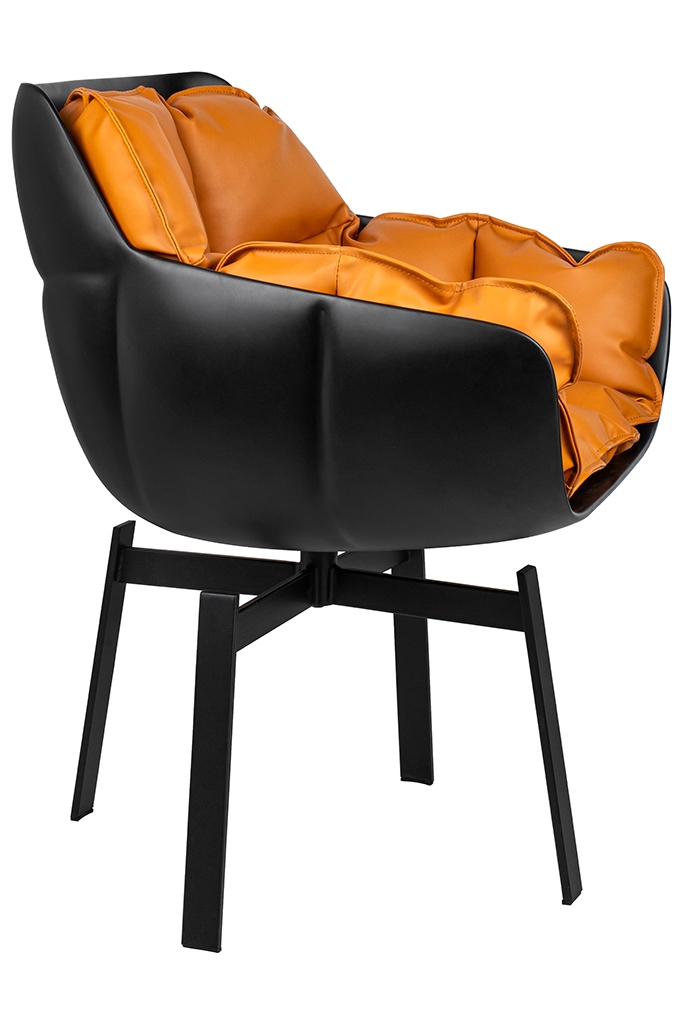 Scaun Shiba 62x60x82,5 cm, Maro, Negru - King Home [3]