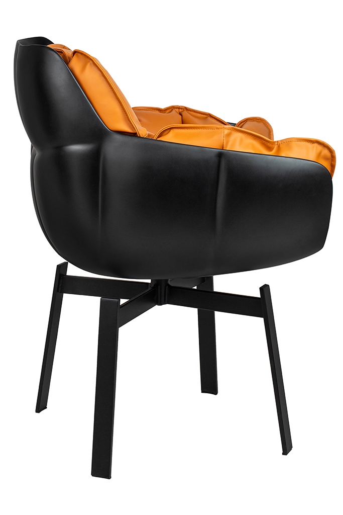 Scaun Shiba 62x60x82,5 cm, Maro, Negru - King Home [4]