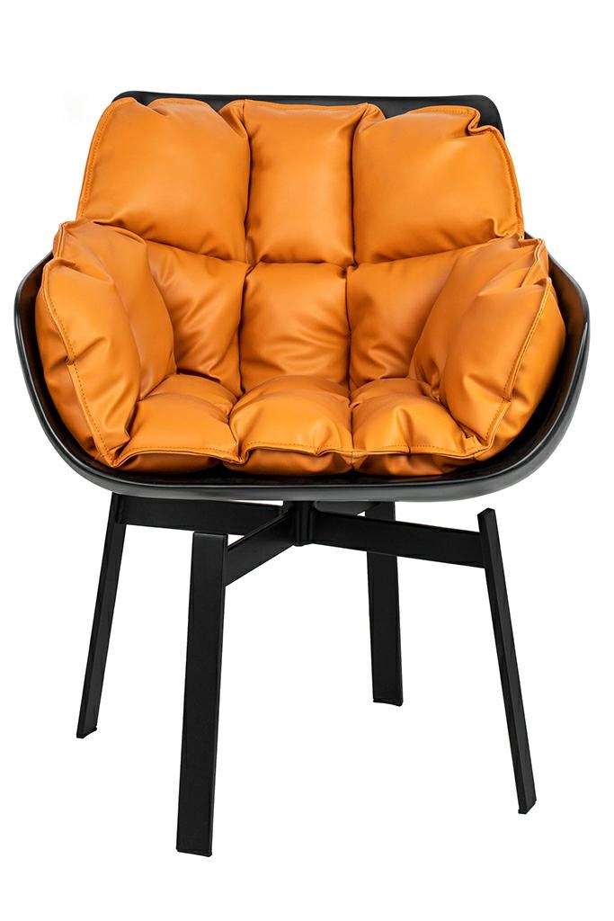 Scaun Shiba 62x60x82,5 cm, Maro, Negru - King Home [6]