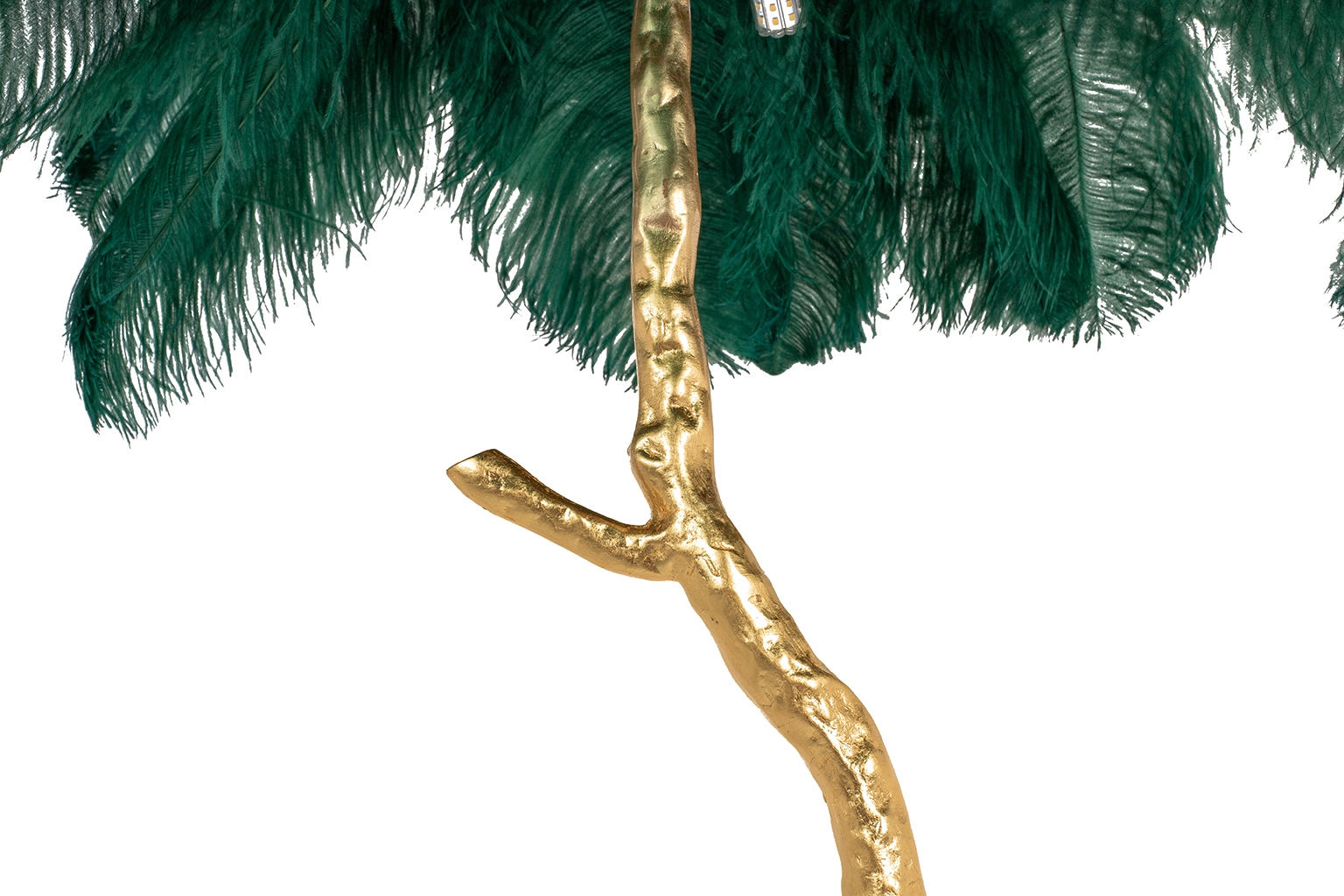 Lampadar Tiffany 120x120x175 cm, Pene Naturale de Struț Verde - King Home [4]