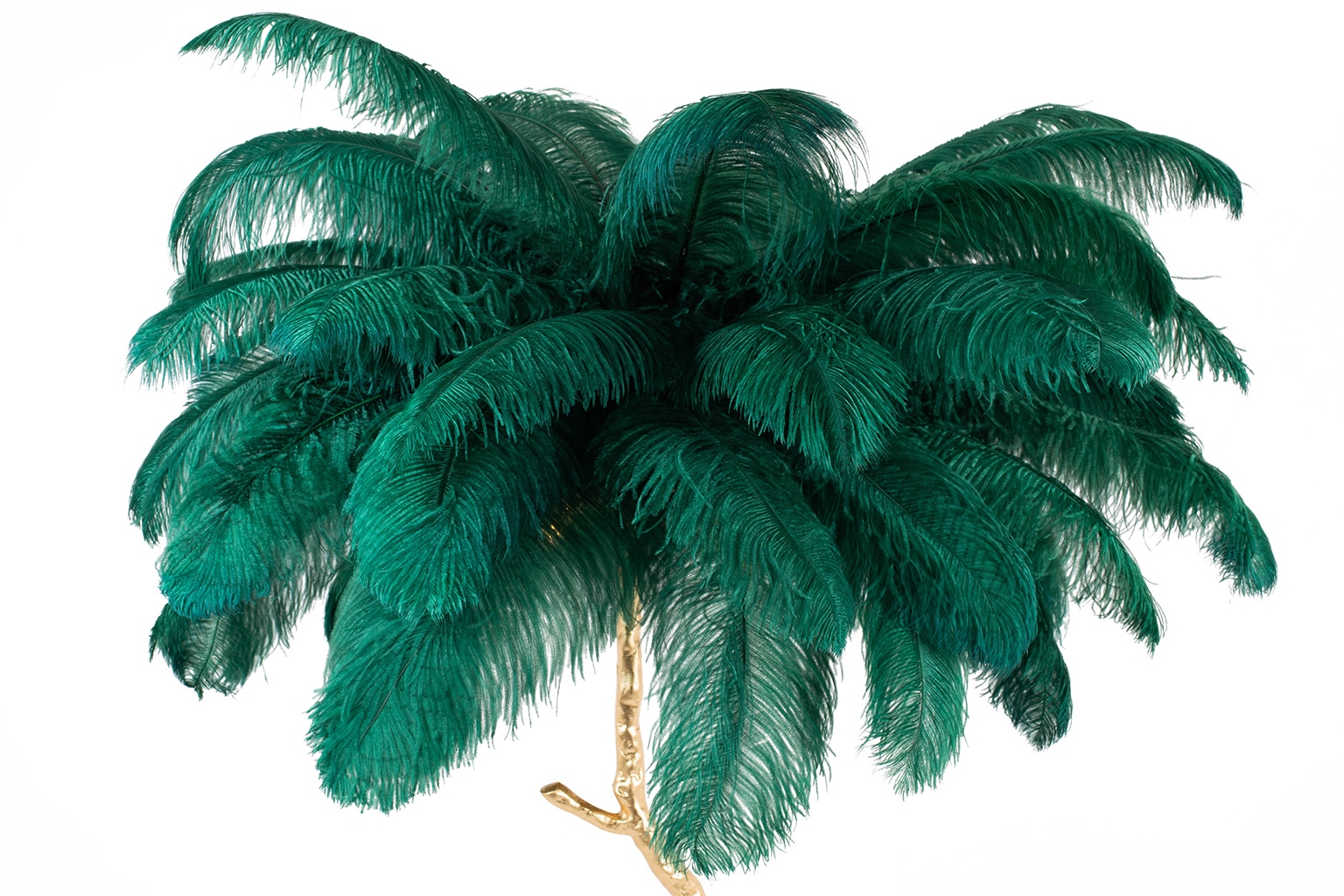 Lampadar Tiffany 120x120x175 cm, Pene Naturale de Struț Verde - King Home [7]