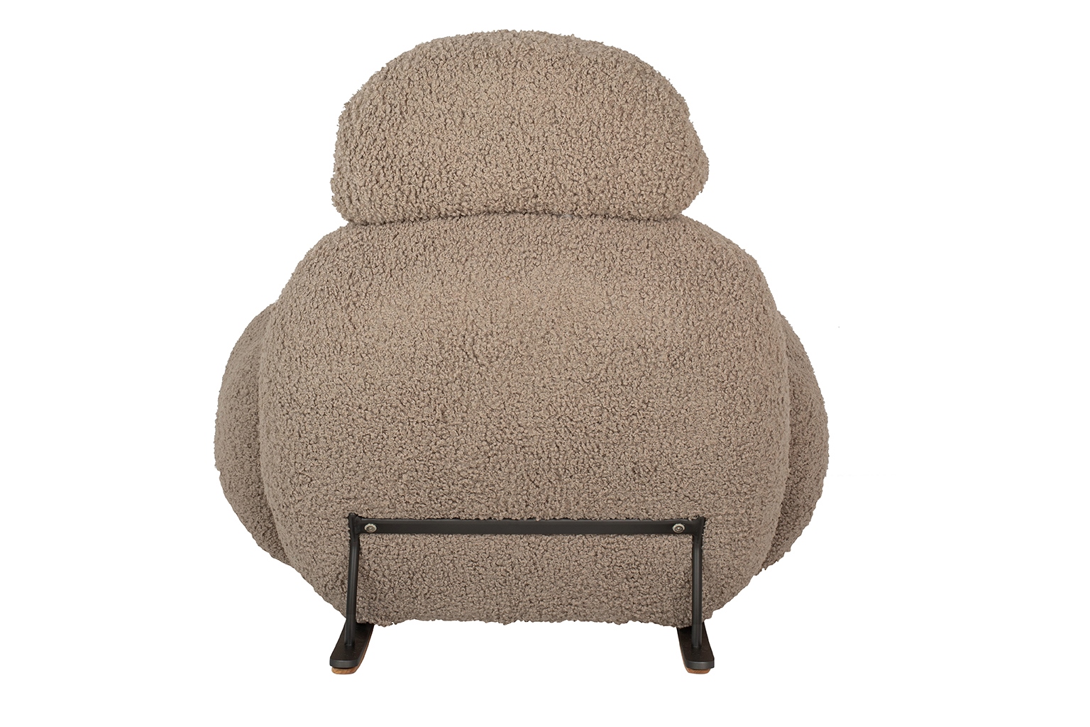 Fotoliu Plush Teddy 80x102x91 cm, 95% Poliester și 5% Acril Bej Închis - King Home [4]