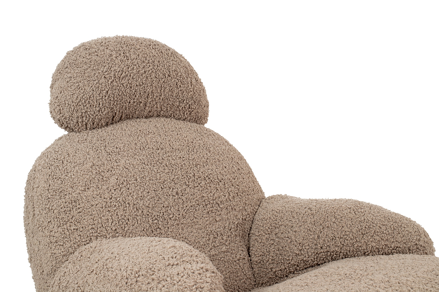 Fotoliu Plush Teddy 80x102x91 cm, 95% Poliester și 5% Acril Bej Închis - King Home [7]