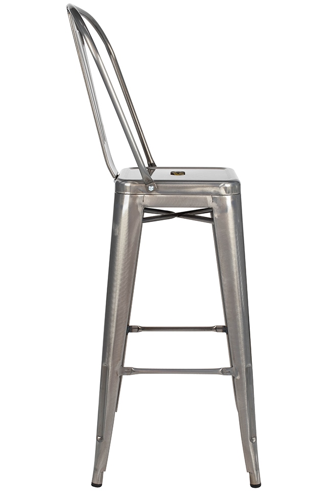 Scaun de Bar Tower Big Back 43x43x117 cm, Metal Lacuit - King Home [2]