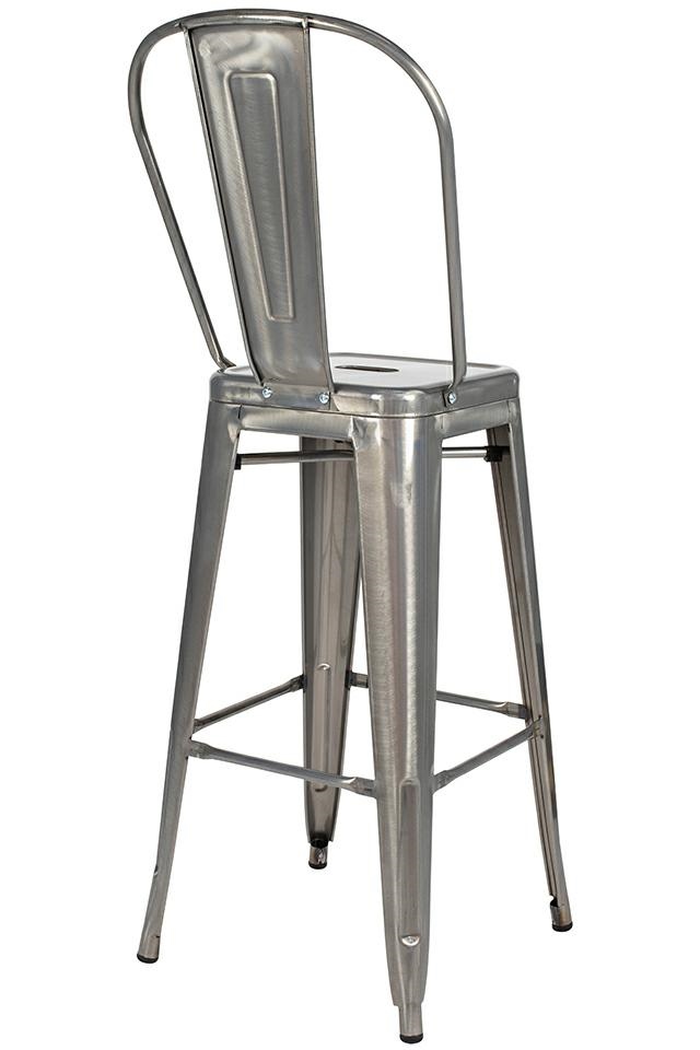 Scaun de Bar Tower Big Back 43x43x117 cm, Metal Lacuit - King Home [3]