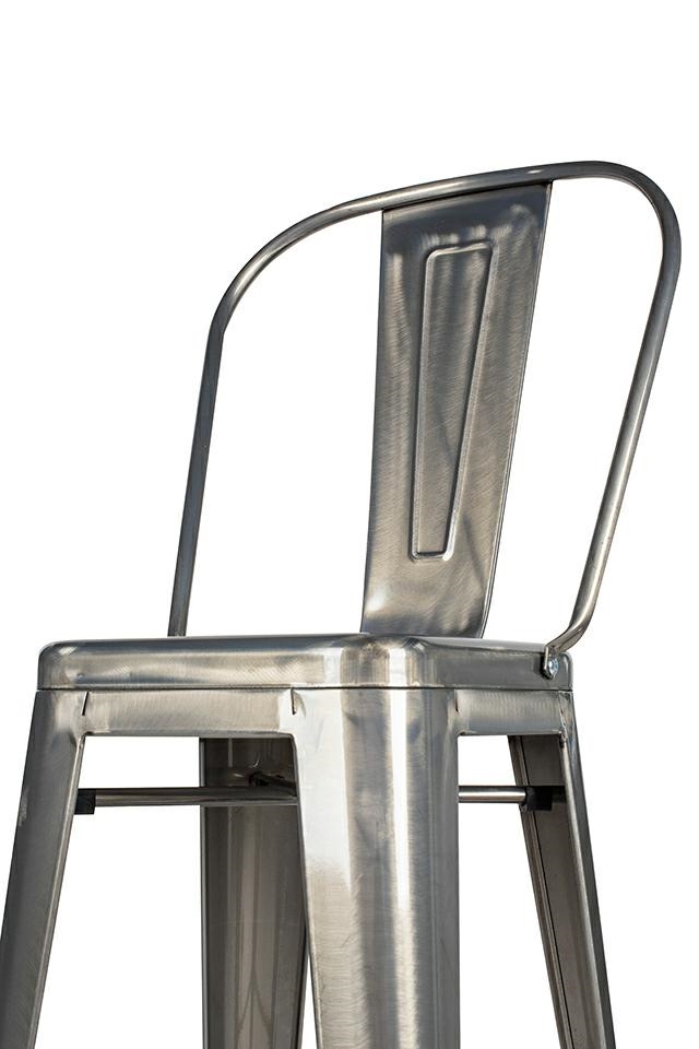Scaun de Bar Tower Big Back 43x43x117 cm, Metal Lacuit - King Home [4]