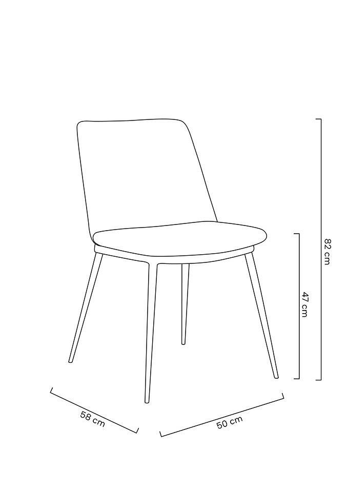 Scaun Diego 50x58x82 cm, Catifea Satinat - King Home [13]