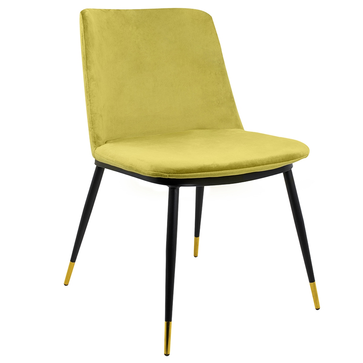 Scaune - Scaun Diego 50x58x82 cm, Catifea Verde Deschis Satin - King Home