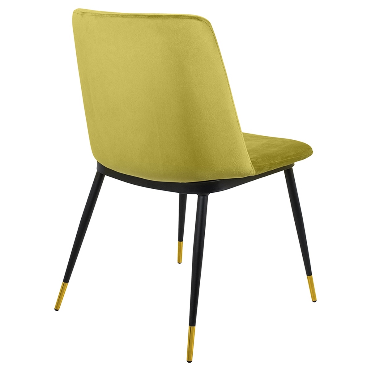 Set de 6 Scaune Diego 50x58x82 cm, Catifea Verde Deschis Negru Auriu - King Home [6]